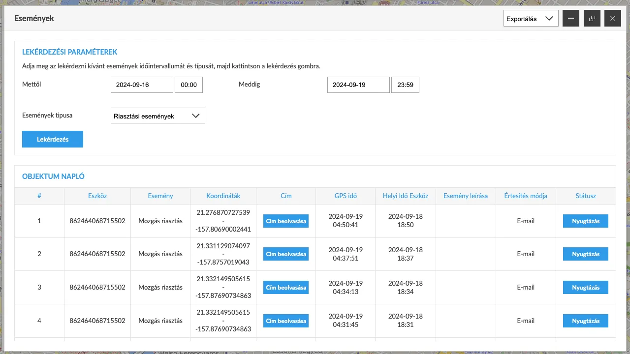 Események kezelése